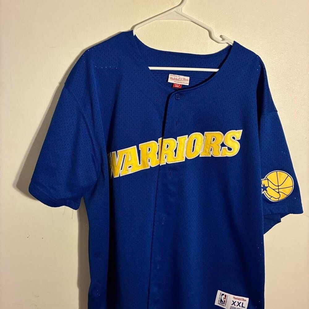 Mitchell-ness Men's Blue and Navy Top